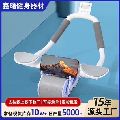 Cross-border abdominal health wheel automatic rebound abdominal roll abdominal fitness abdominal muscle training men's and women's household elbow support roller manufacturers wholesale - image 1