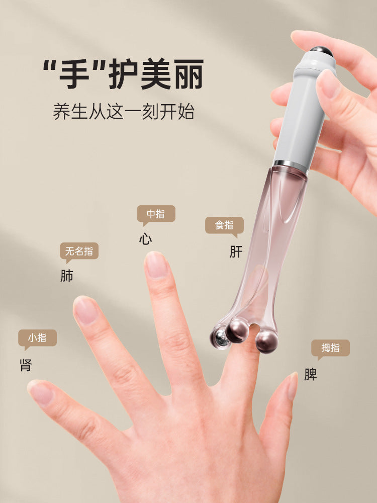 Five beads finger massager slender finger massage hand joint acupuncture points to relieve household pain fiber hand artifact - image 2