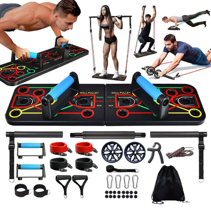 Cross-Border Multifunctional Abdominal Push-Up Board Fitness Board Bracket Home Exercise Chest and Abdominal Muscle Fitness Equipment Set - image 1