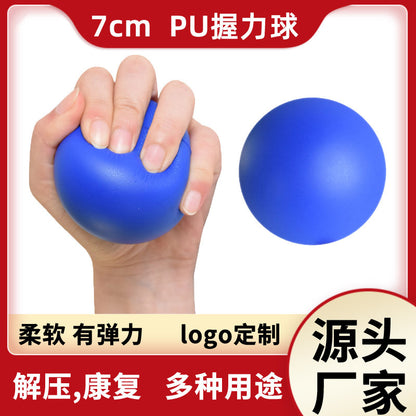 7cm Diameter Elastic Ball, Solid Slow Rebound Pressure Ball, Pu Foam Decompression Recovery Training Grip Ball - image 1