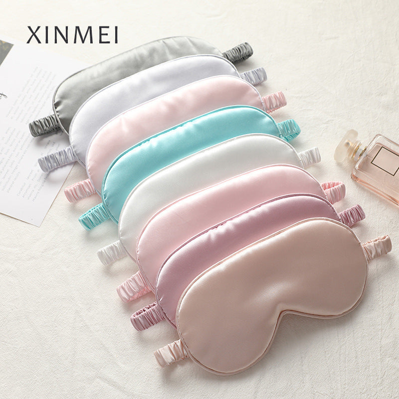High-End Double-Sided Imitation Silk Unisex Eye Mask, Light-Blocking, Non-Eye-Pressing, Sleep Elastic, Travel Lunch Break, Sleep Comfort - image 2