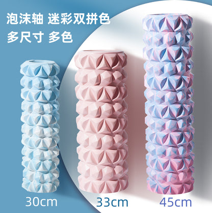 Camouflage foam shaft muscle relaxation roller solid long yoga column mace massage fitness leg massager - image 1