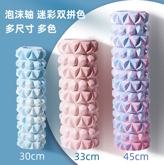 Camouflage foam shaft muscle relaxation roller solid long yoga column mace massage fitness leg massager - image 1
