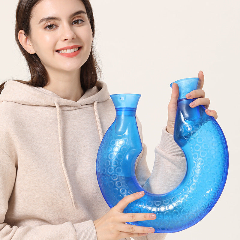 U-Shaped Transparent Hot Water Bag for Cervical Spine Warmer Special Pvc Transparent Water Filled Hot Water Bag Hot Compress Neck Shoulder Neck - image 1