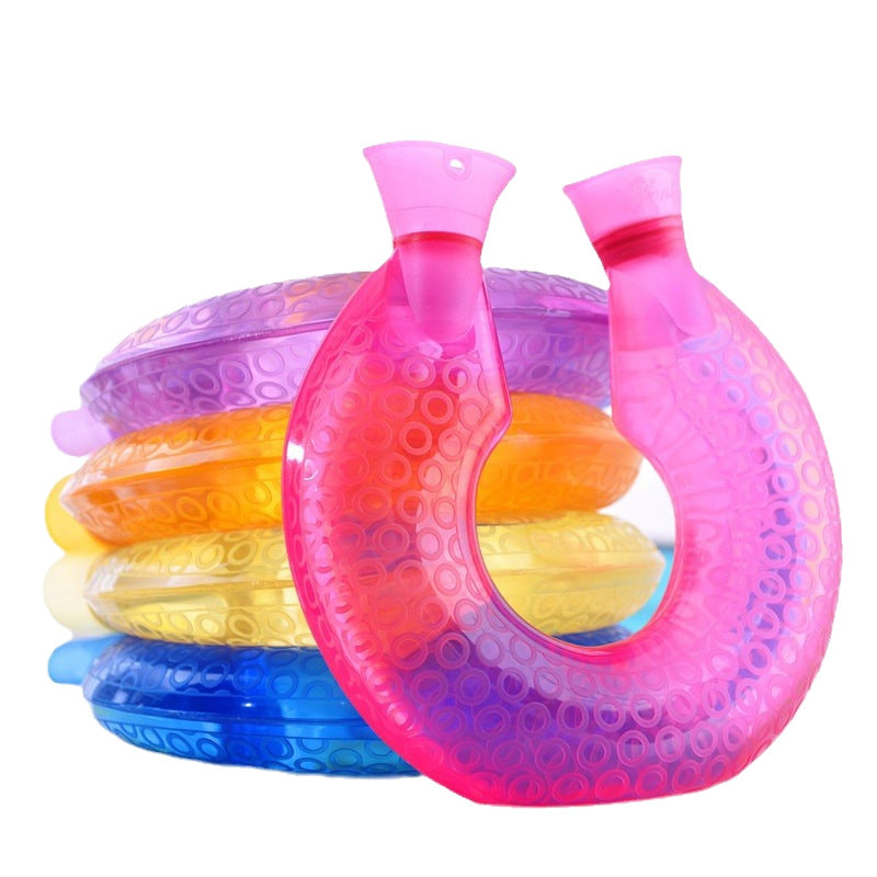 U-Shaped Transparent Hot Water Bag for Cervical Spine Warmer Special Pvc Transparent Water Filled Hot Water Bag Hot Compress Neck Shoulder Neck - image 5