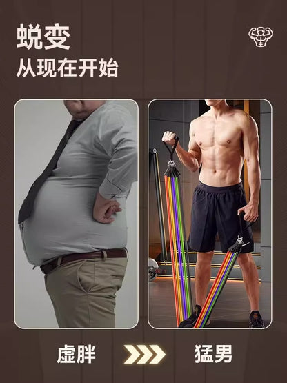 Pull Rope Fitness Men's Elahable Belt Elahable Rope Household Resistance Belt Tacker Back Strength Pax Muscle Training Equipment - image 5