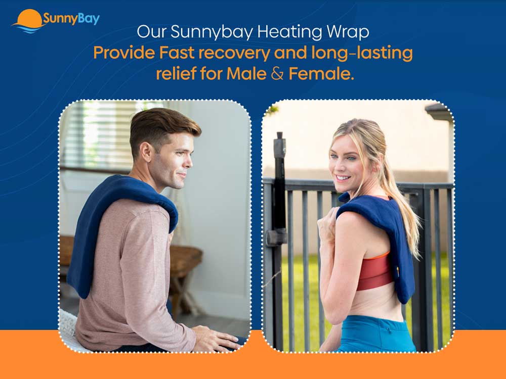 Microwavable Neck Shoulder Heating Pad For Upper Back, Size Extra Large, Blue