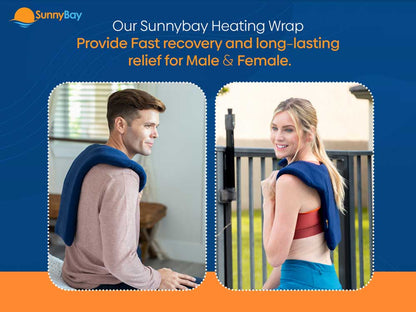 Microwavable Neck Shoulder Heating Pad For Upper Back, Size Extra Large, Blue
