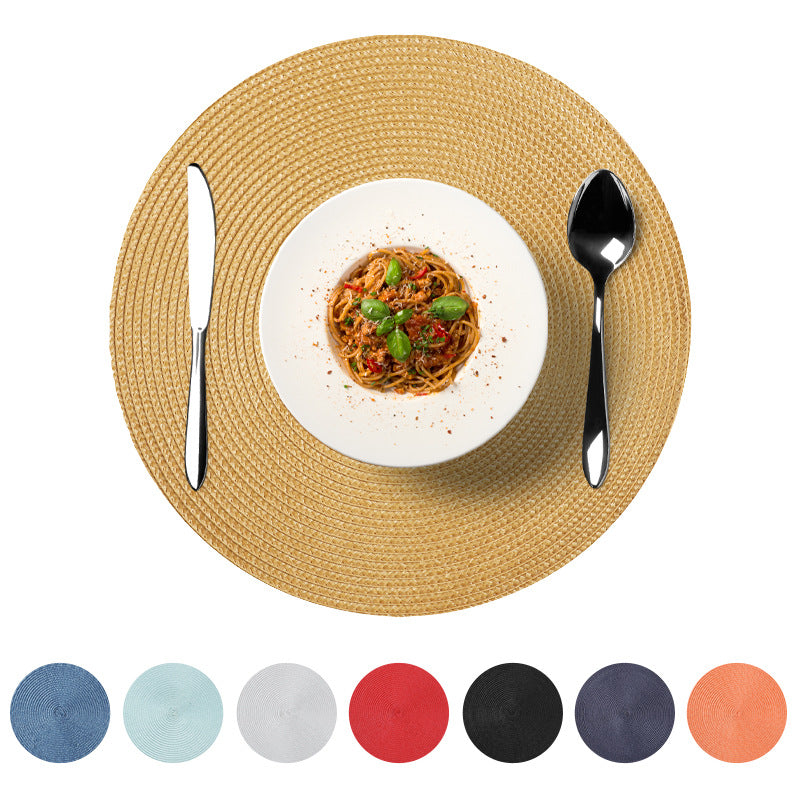 Simple round oil-proof solid color PP woven placemat heat insulation source factory cross-border support generation
Daily Food Kitchen - image 5