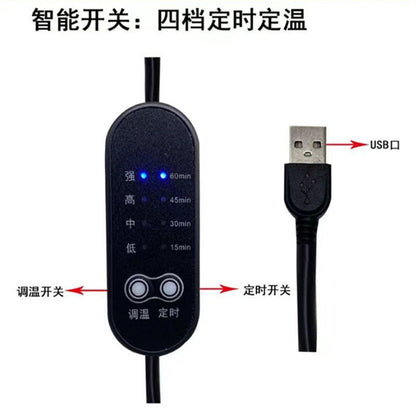 Cross-border USB heating cloth waist plush heating sheet pet four-speed temperature control timing heating cloth manufacturers in stock 173 - image 3