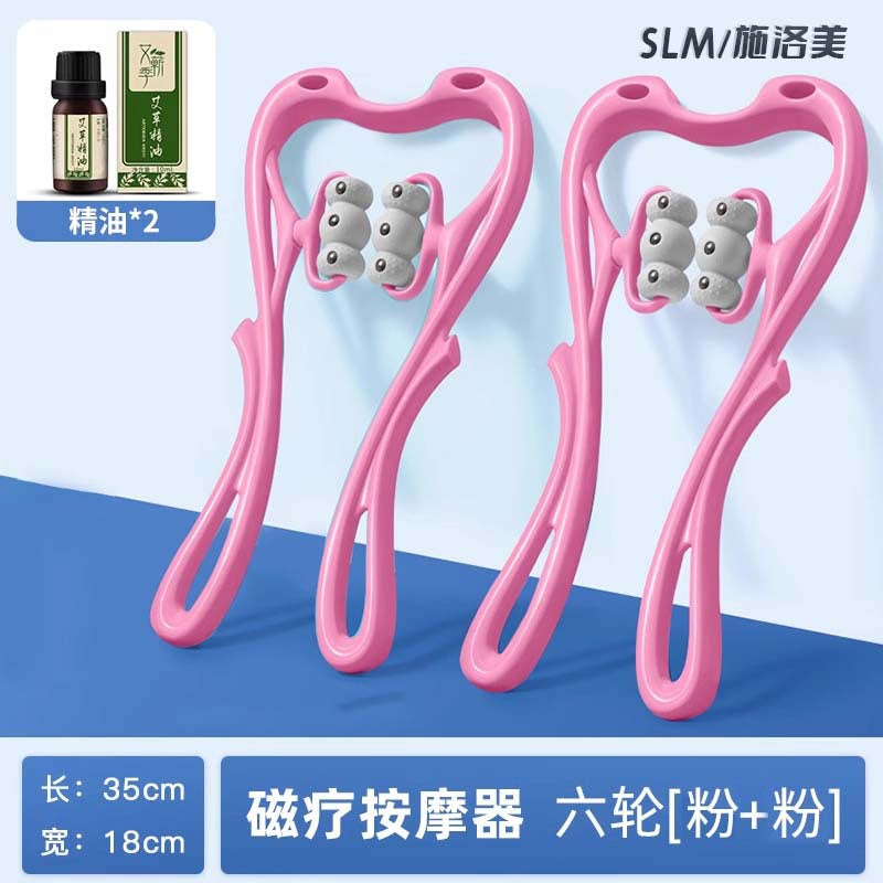 Upgraded 6-Roller Magnetic Neck Massager Handheld Neck Kneading Massager for Office Shoulder and Neck - image 2