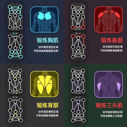 Foreign Trade Chinese and English Version Portable Multi-Functional Push-Up Board Flat Support Fitness Board Chest Muscle Training Abdominal Muscle Training - image 2