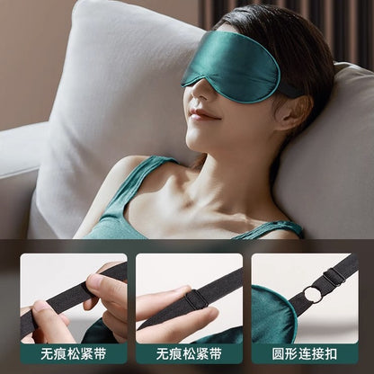 Silk Eye Mask Mulberry Silk Lunch Break Double-sided Shading Eye Mask Sleep Opaque Shading Eye Mask - image 4
