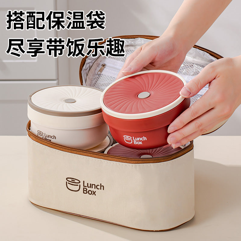 316 stainless steel microwave oven-ready lunch box for students and office workers lunch box heat preservation heating meal delivery small lunch box - image 1