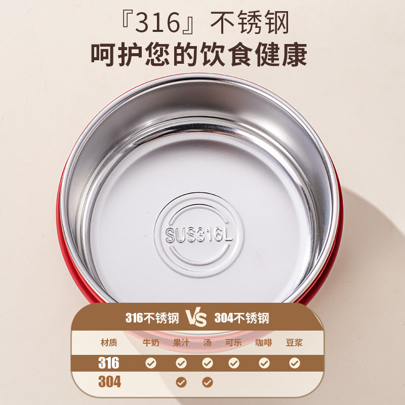 316 stainless steel microwave oven-ready lunch box for students and office workers lunch box heat preservation heating meal delivery small lunch box - image 2
