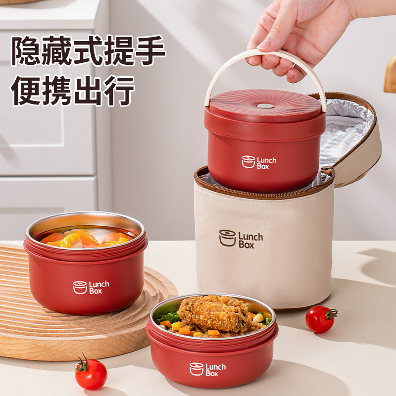 316 stainless steel microwave oven-ready lunch box for students and office workers lunch box heat preservation heating meal delivery small lunch box - image 4
