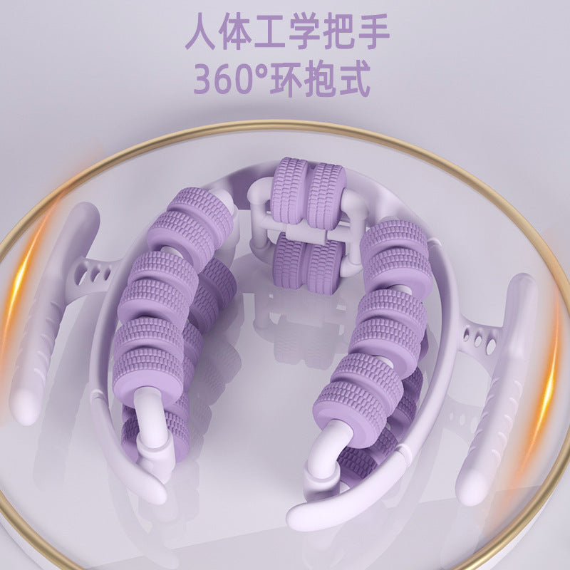 28-Wheel Leg Ring Leg Clamp Roller Calf Muscle Relaxation Beautiful Leg Massage Slimming Leg Yoga Ring Leg Clamp - image 2