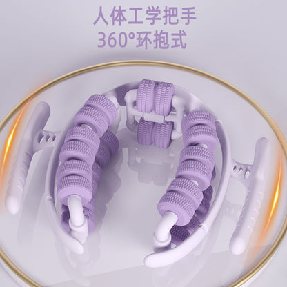 28-Wheel Leg Ring Leg Clamp Roller Calf Muscle Relaxation Beautiful Leg Massage Slimming Leg Yoga Ring Leg Clamp - image 2