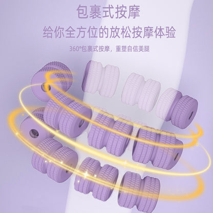 28-Wheel Leg Ring Leg Clamp Roller Calf Muscle Relaxation Beautiful Leg Massage Slimming Leg Yoga Ring Leg Clamp - image 4