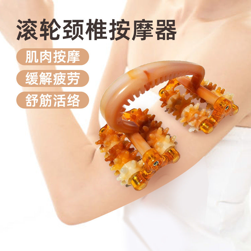 Health Massager Multifunctional Foot and Cervical Spine Moon Rover Roller Home Manual Fitness Health Care Meridian Massage - image 1