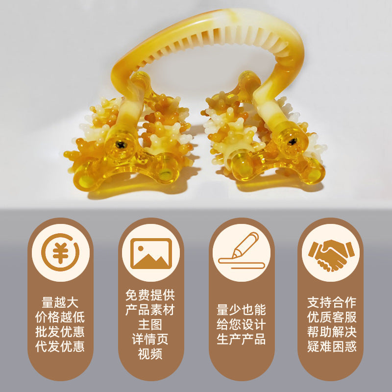 Health Massager Multifunctional Foot and Cervical Spine Moon Rover Roller Home Manual Fitness Health Care Meridian Massage - image 2