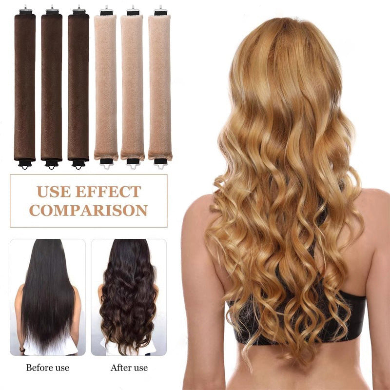 Cross-border heat-free curling iron female lazy curling iron European and American simple curling iron big wave sleep curling iron wholesale - image 3