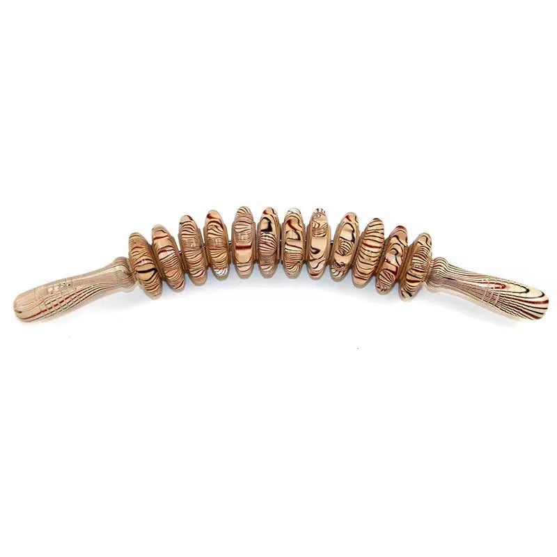 Thin Wooden Yoga Massage Roller Stick Whole Body Waist Cervical Back Shoulder Leg Wooden Meridian Fitness Massager for Home - image 3