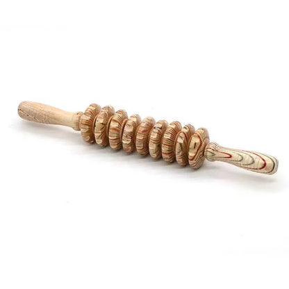 Thin Wooden Yoga Massage Roller Stick Whole Body Waist Cervical Back Shoulder Leg Wooden Meridian Fitness Massager for Home - image 4