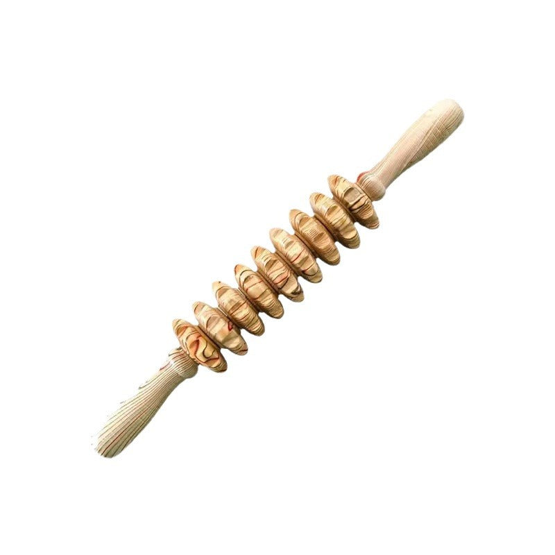Thin Wooden Yoga Massage Roller Stick Whole Body Waist Cervical Back Shoulder Leg Wooden Meridian Fitness Massager for Home - image 5