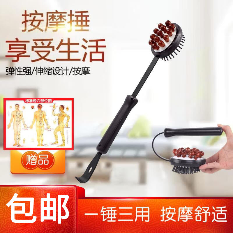Massage hammer hammer mahogany massage hammer massage stick clap stick health care meridian clap fitness hammer knock back hammer - image 2