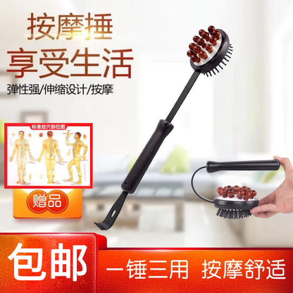 Massage hammer hammer mahogany massage hammer massage stick clap stick health care meridian clap fitness hammer knock back hammer - image 2