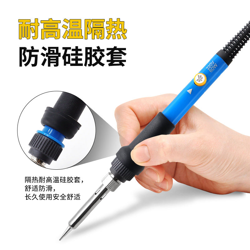 Temperature-Adjustable Soldering Iron Set 60W Internal Heating Constant Temperature European Standard Soldering Iron Tool Special Soldering Iron for Digital Welding - image 4