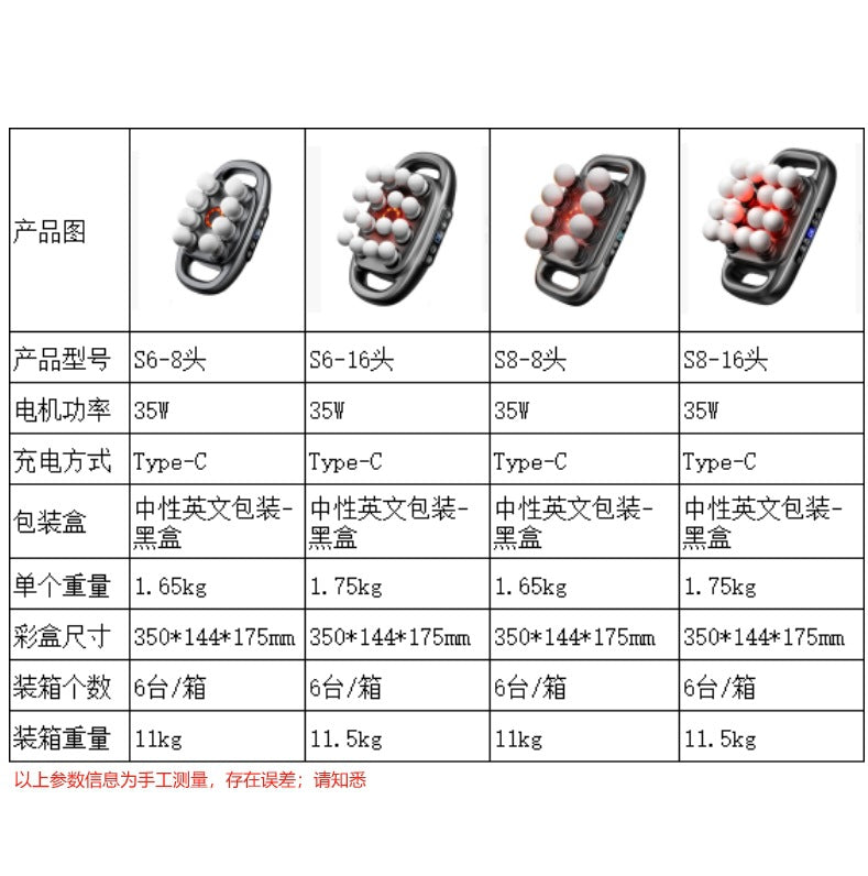 Cross-Border 16-Head Fascia Gun Muscle Massager Multi-Head Electric Fascia Gun with Powerful Impact English Version - image 2