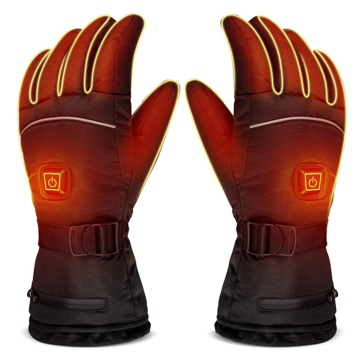 Cross-Border Winter Heated Gloves Rechargeable Five-Finger Heating Sports Skiing Electric Heating Hand Warmer Touch Screen - image 3