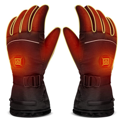 Cross-Border Winter Heated Gloves Rechargeable Five-Finger Heating Sports Skiing Electric Heating Hand Warmer Touch Screen - image 3