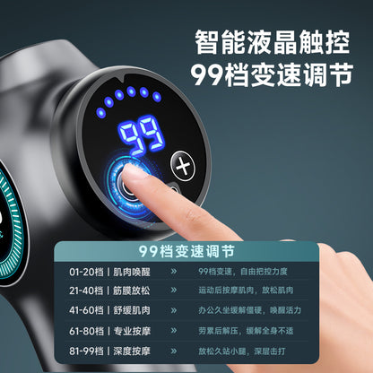 Cross-Border Mini Fascia Gun with 99 Levels, Professional-Grade Home Fitness Massager, Quickly Breaks down Lactic Acid, Portable Massage Gun - image 2
