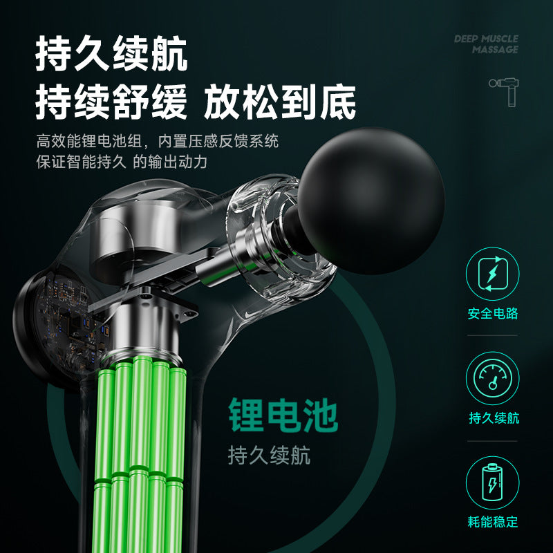 Cross-Border Mini Fascia Gun with 99 Levels, Professional-Grade Home Fitness Massager, Quickly Breaks down Lactic Acid, Portable Massage Gun - image 4