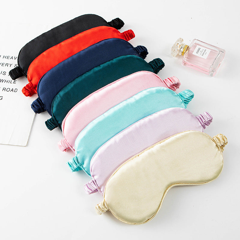 New double-sided silk eye mask sleep aviation sleep shading mulberry silk hot compress ice silk eye mask - image 1