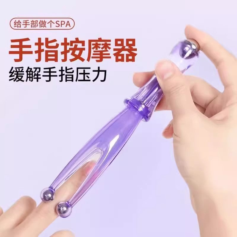 New four-bead finger massager steel ball rolling massage clip joint finger tiger mouth acupoint relaxation massager - image 1