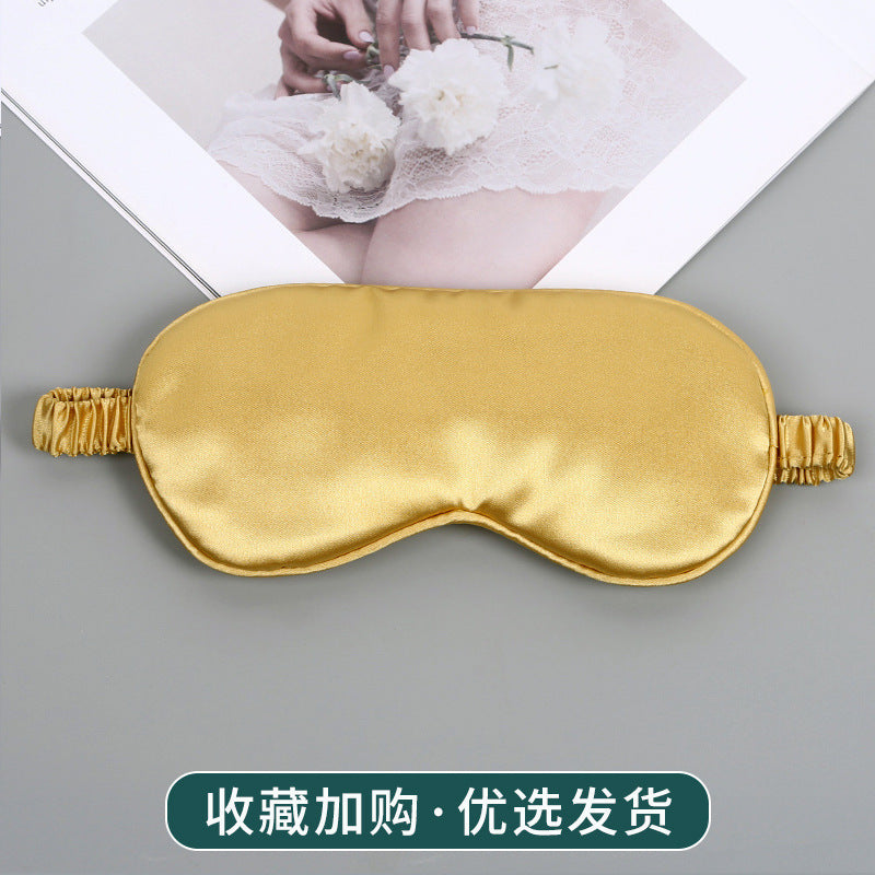 Eye mask ice silk silky double-sided silk eye protection sleep shading special eye mask breathable factory comfortable wholesale cross-border - image 3