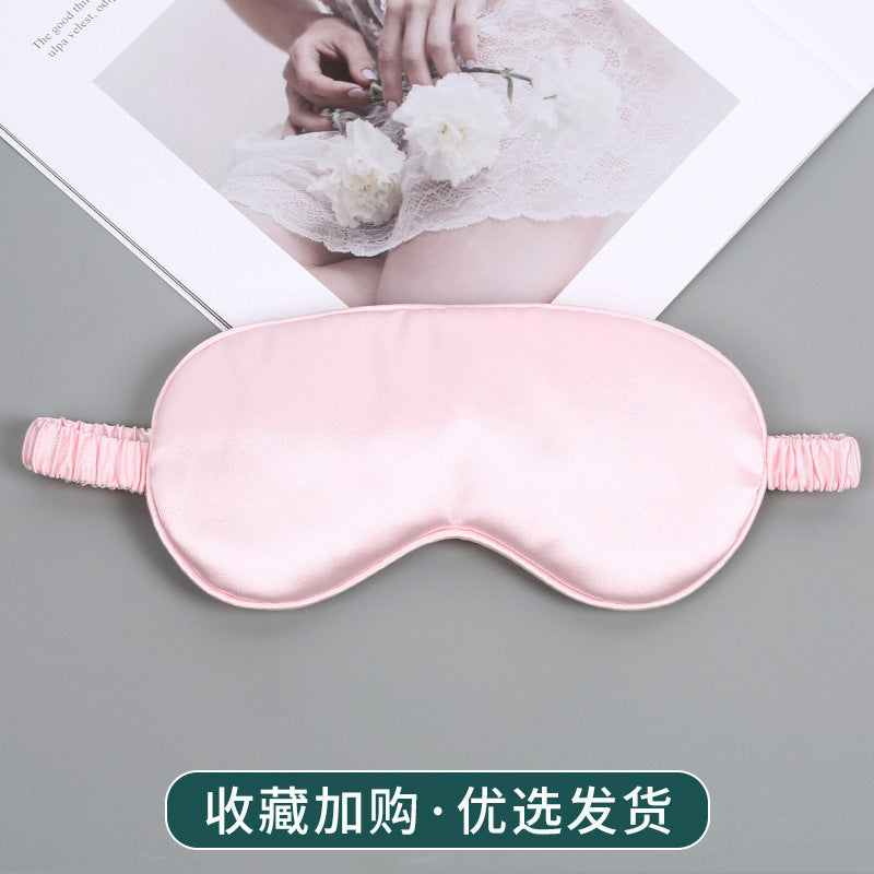 Eye mask ice silk silky double-sided silk eye protection sleep shading special eye mask breathable factory comfortable wholesale cross-border - image 4