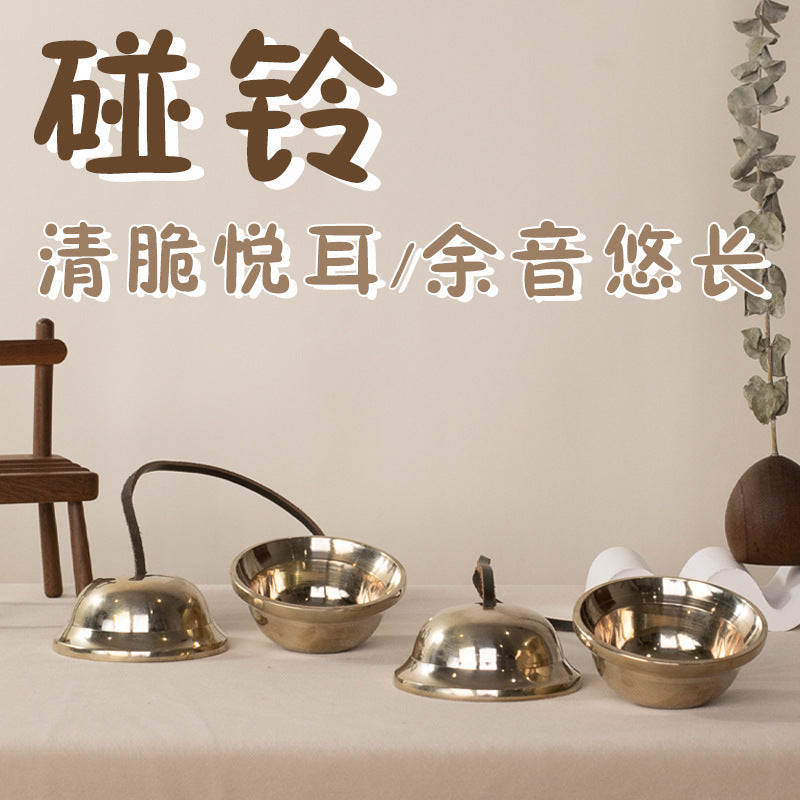 Nepal Handmade Round Moon Bells Bounding Bells Ding Xia Meditation Wake-up Tone Therapy Stage Playing Niche Percussion Instruments - image 2