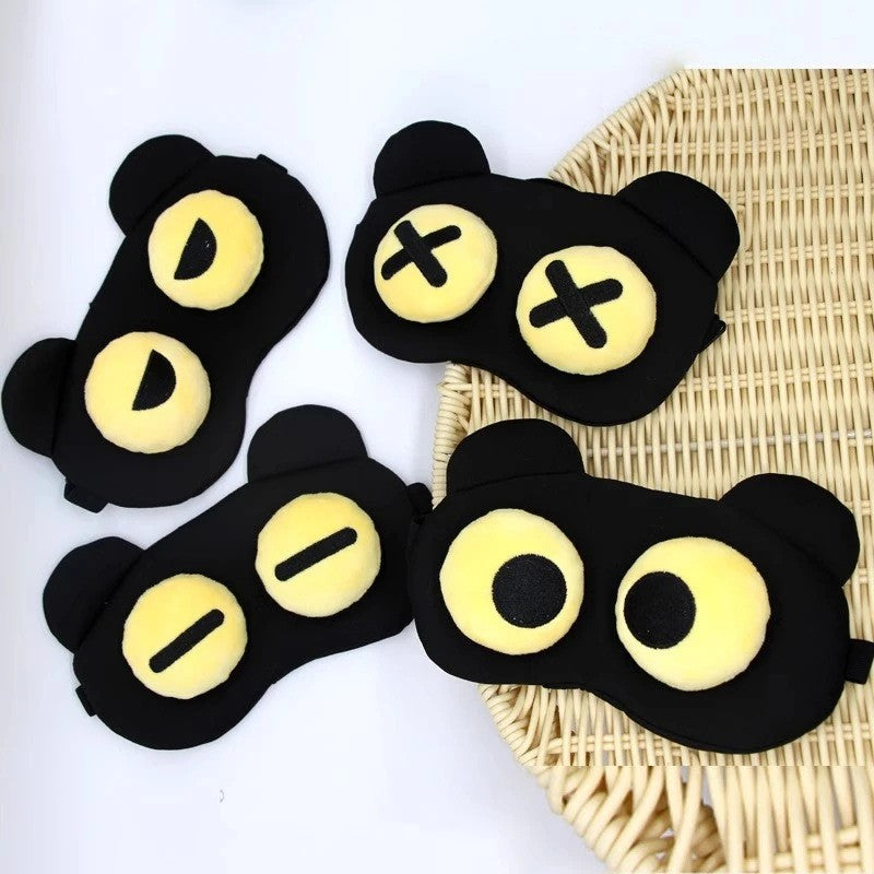 Funny Eye Mask to Relieve Fatigue, Block Light, Breathable for Men and Women, Cute Cartoon Ice Pack for Students, Nap Eye Protection - image 4
