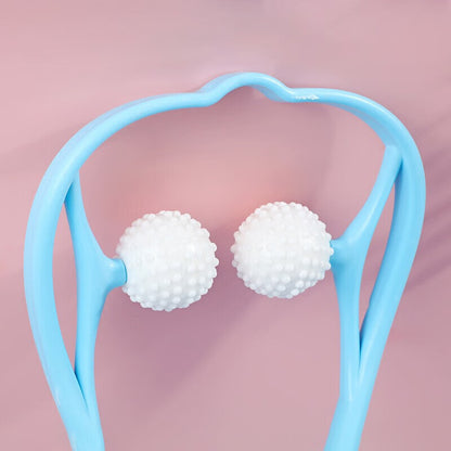 Multifunctional cervical vertebra massager manual portable kneading shoulder and neck dredging appliance roller soothing massage neck clip - image 4
