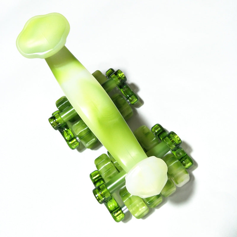 Sixteen-wheel lunar rover roller massager back waist leg manual jade ruyi whole body meridian rubbing process - image 3