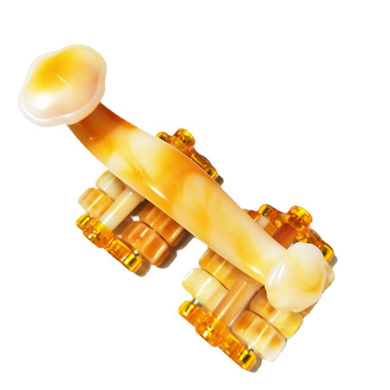 Sixteen-wheel lunar rover roller massager back waist leg manual jade ruyi whole body meridian rubbing process - image 5