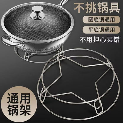 Stainless Steel Pot Steaming Rack, Household Round Steamer Rack, Pot Bottom Heightening Anti-Scalding Heat Insulation Rack, Kitchen Rice Steaming Stand - image 1