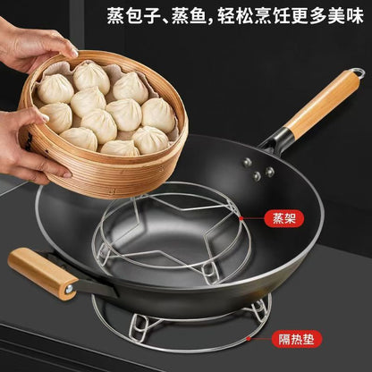 Stainless Steel Pot Steaming Rack, Household Round Steamer Rack, Pot Bottom Heightening Anti-Scalding Heat Insulation Rack, Kitchen Rice Steaming Stand - image 2