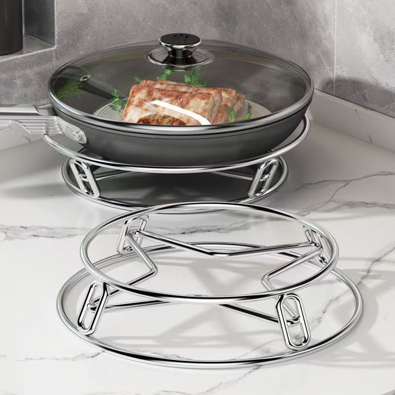 Stainless Steel Pot Steaming Rack, Household Round Steamer Rack, Pot Bottom Heightening Anti-Scalding Heat Insulation Rack, Kitchen Rice Steaming Stand - image 3