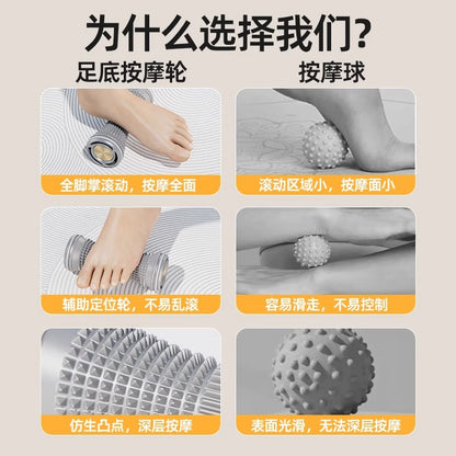 Foot massage wheel fascia ball soles rolling massage ball yoga tendons dredge flat foot arch trainer cross border - image 4